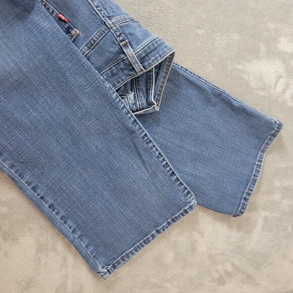 Levis 415 Womens Jeans 20W Plus Classic Boot Cut Medium Blue Denim Comfy BOO21E - Picture 4 of 10